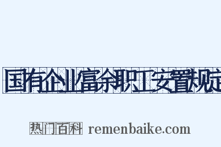 国有企业富余职工安置规定是什么意思的图片